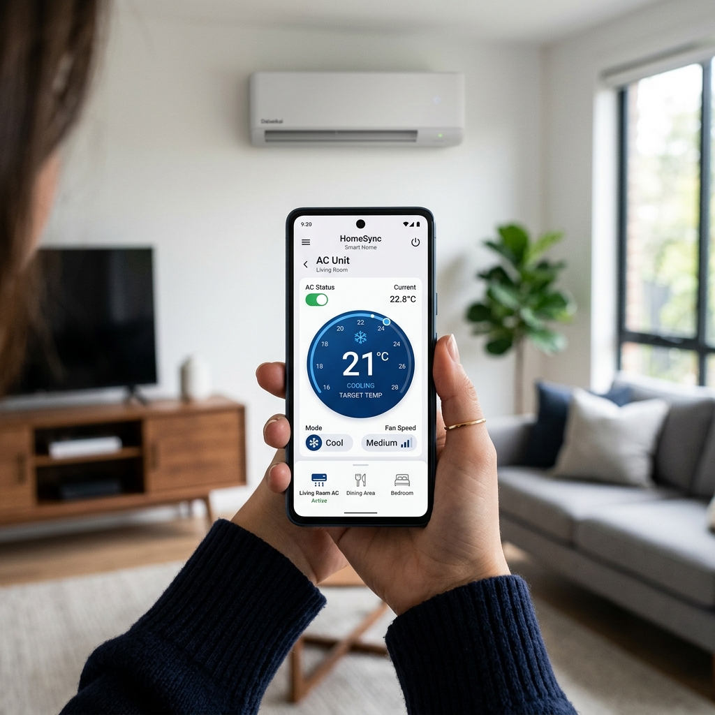 Contrôle de la climatisation via smartphone et domotique